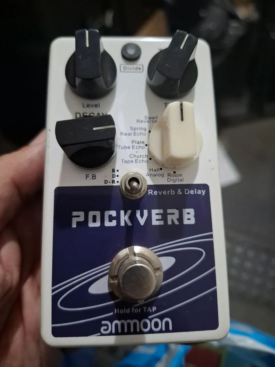 Pedal Pockverb Amon Delay e Reverb 14 tipos
