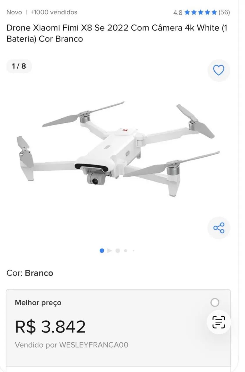 Oportunidade!! Vendo Drone FIMi x8 1.300$ - Foto 2