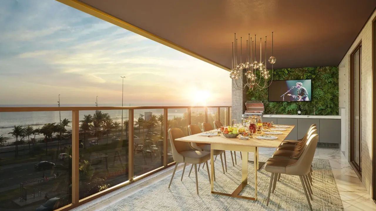 Cobertura Linear com 3 Suites Frente Mar da Barra da Tijuca - Foto 3