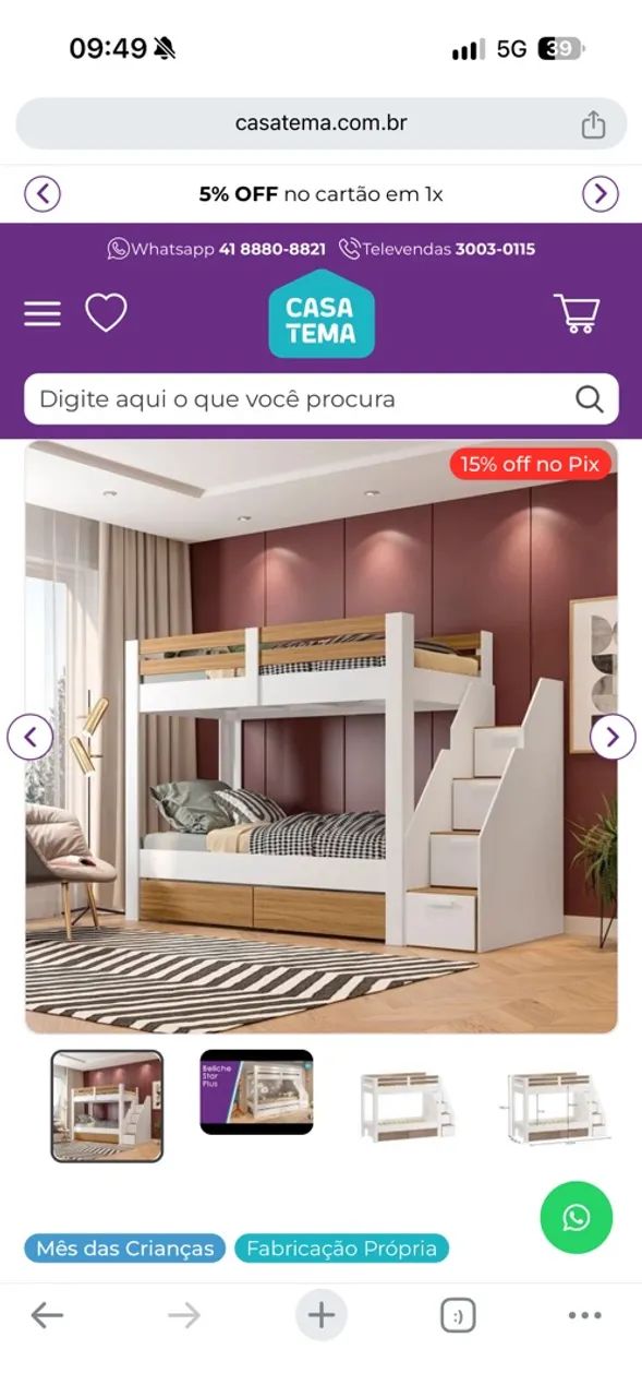 Beliche com escada e gavetões  - Foto 3