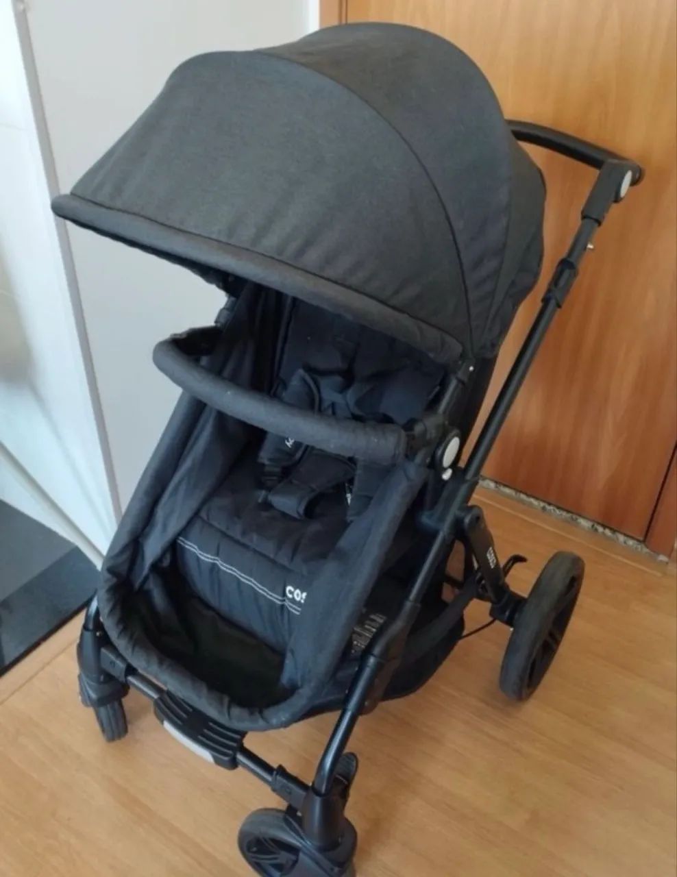 carrinho de bebê cosco travel system preto