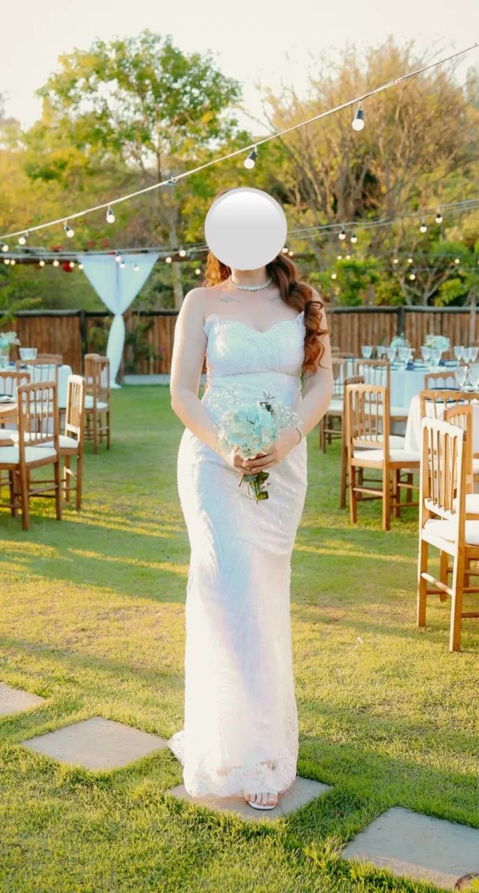 Vestido de noiva bordado 