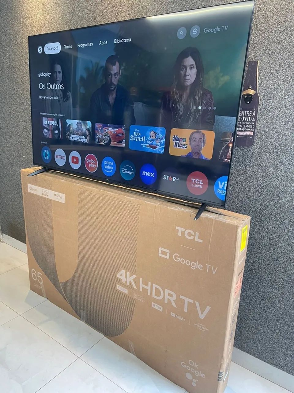 TV SMART 65 4K UHD Google TV ( Pego TV menor ) - Foto 3