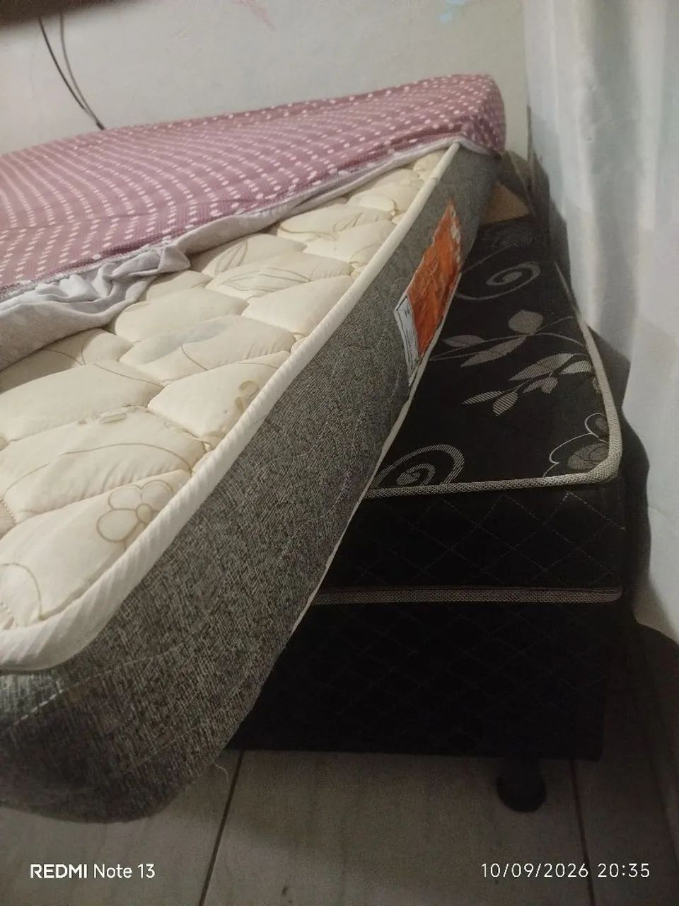 Cama acoplada casal e colchão de casal