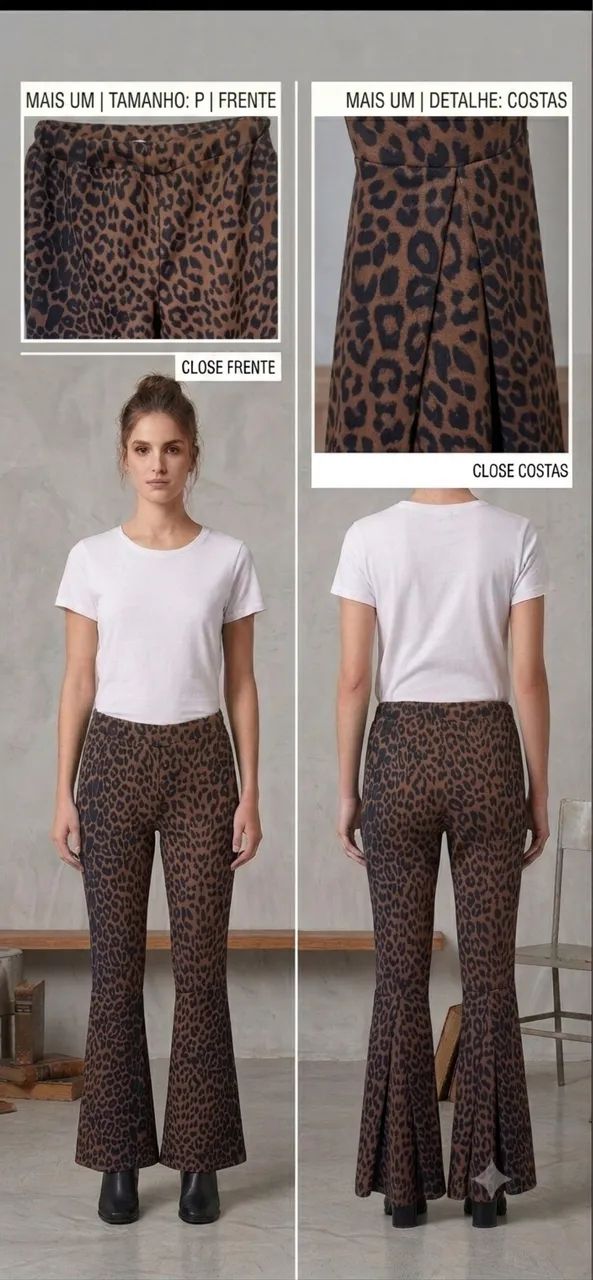 Calça Animal Print - tamanho P