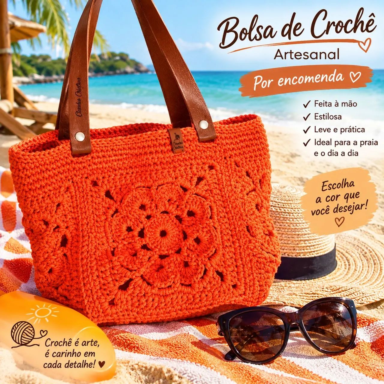 Bolsas Crochê ? Artesanal Estruturada - Foto 2