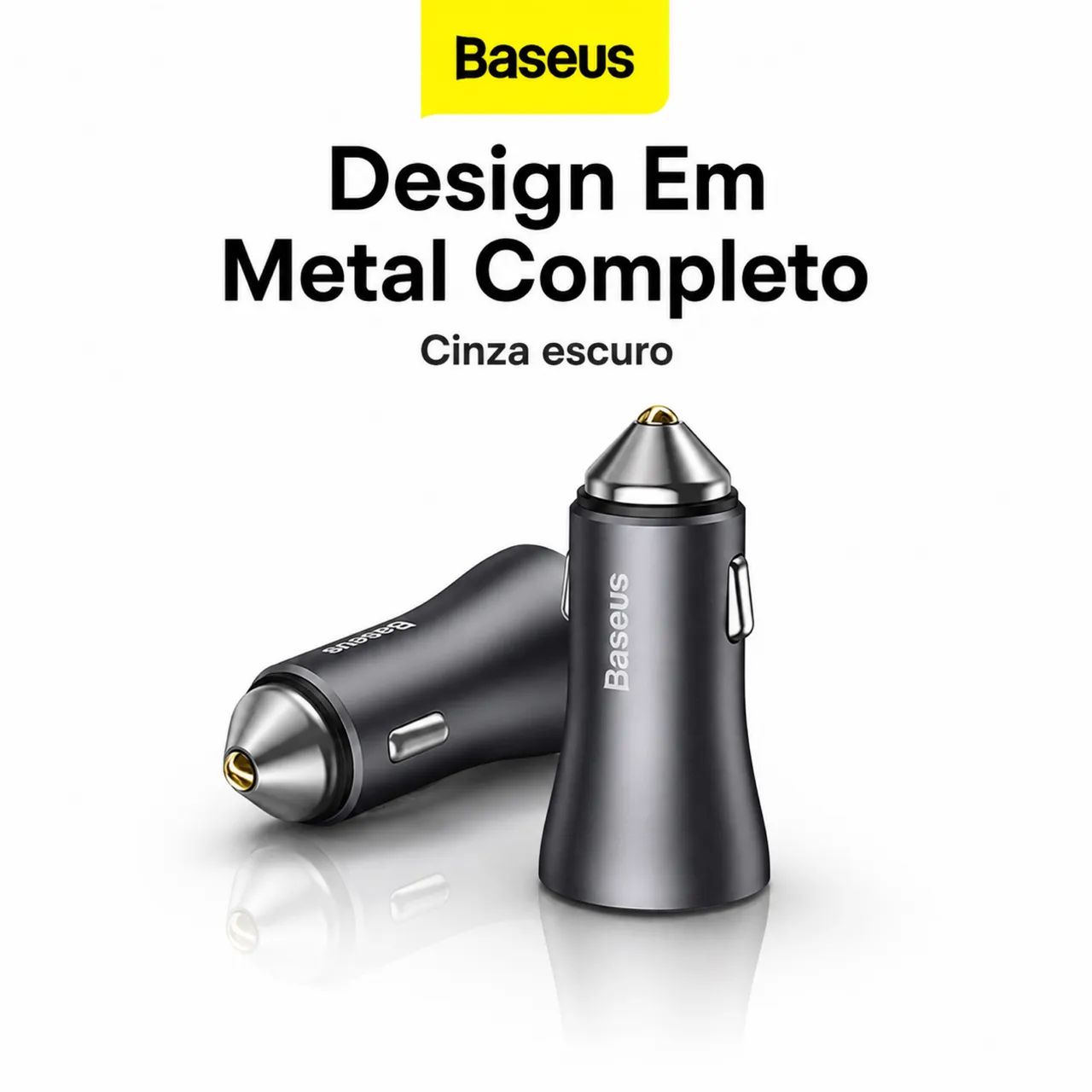 Carregador veicular isqueiro Baseus 60W (C+USB) - Foto 2