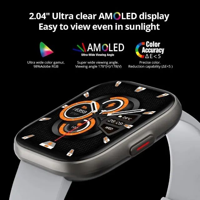 Colmi P68: smartwatch relógio inteligente tela amoled - Foto 3
