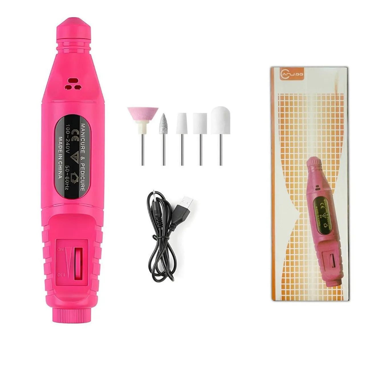 Lixadeira de Unhas Elétrica com Broca e Motor Bivolt para Manicure e Pedicure - Foto 2