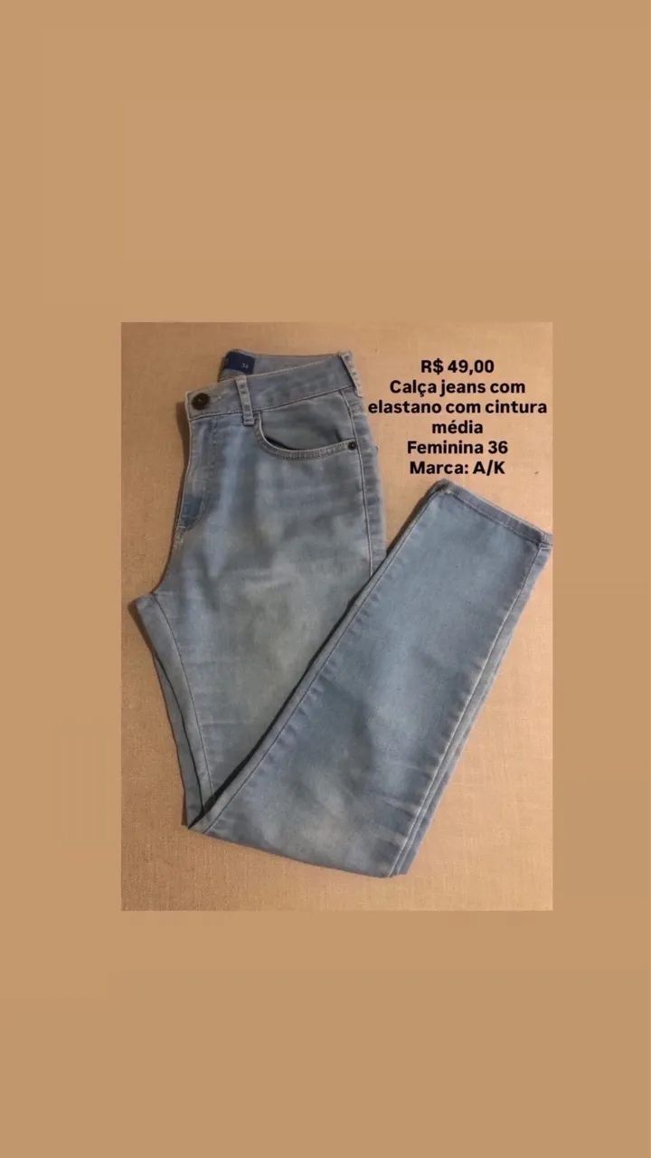 Calça jeans feminina 36 - Foto 2