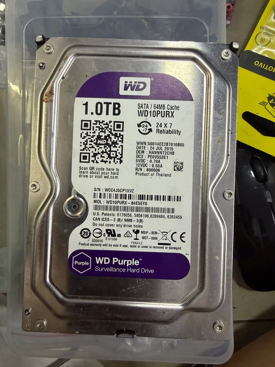 Hd Interno Wd Purple 1tb Defeito