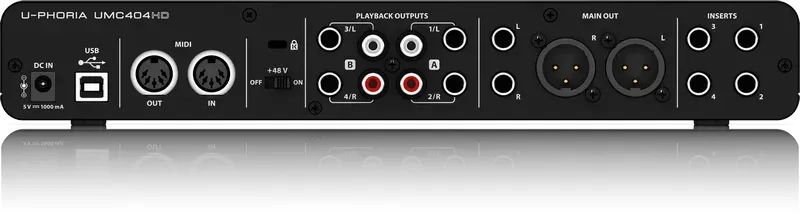 INTERFACE DE ÁUDIO BEHRINGER U-PHORIA 404 HD