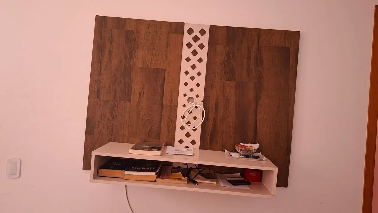 Painel TV bege e marrom - Foto 2