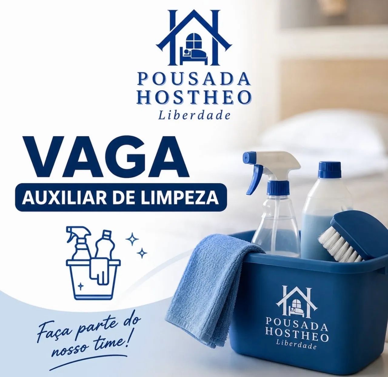 Vaga para auxiliar de limpeza mulher das 6:40 às 14:40