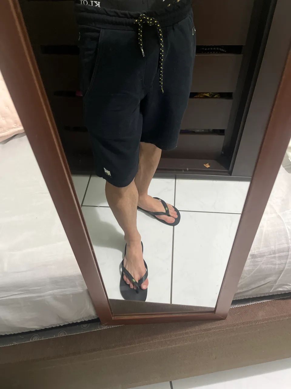 bermuda de moletom preta everlast