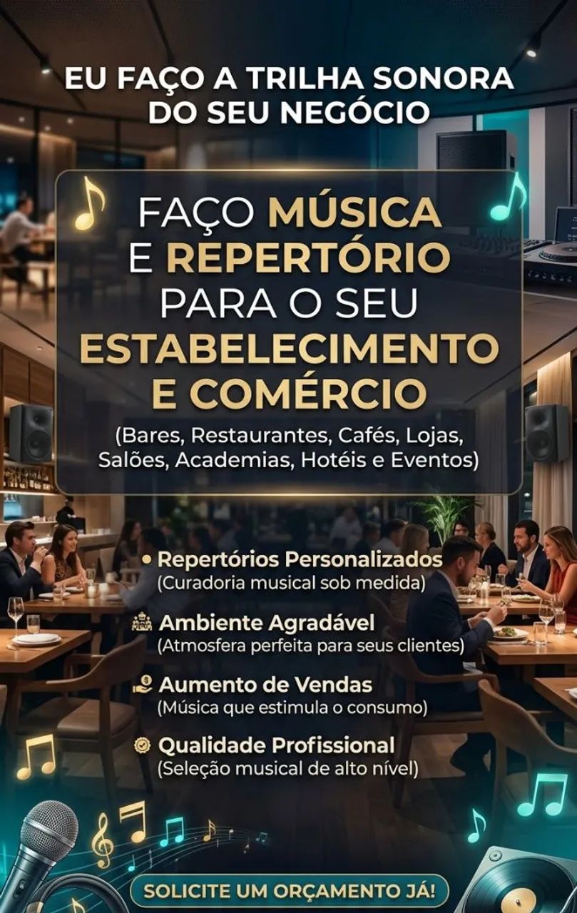FAÇO MÚSICA PARA SUA LOJA