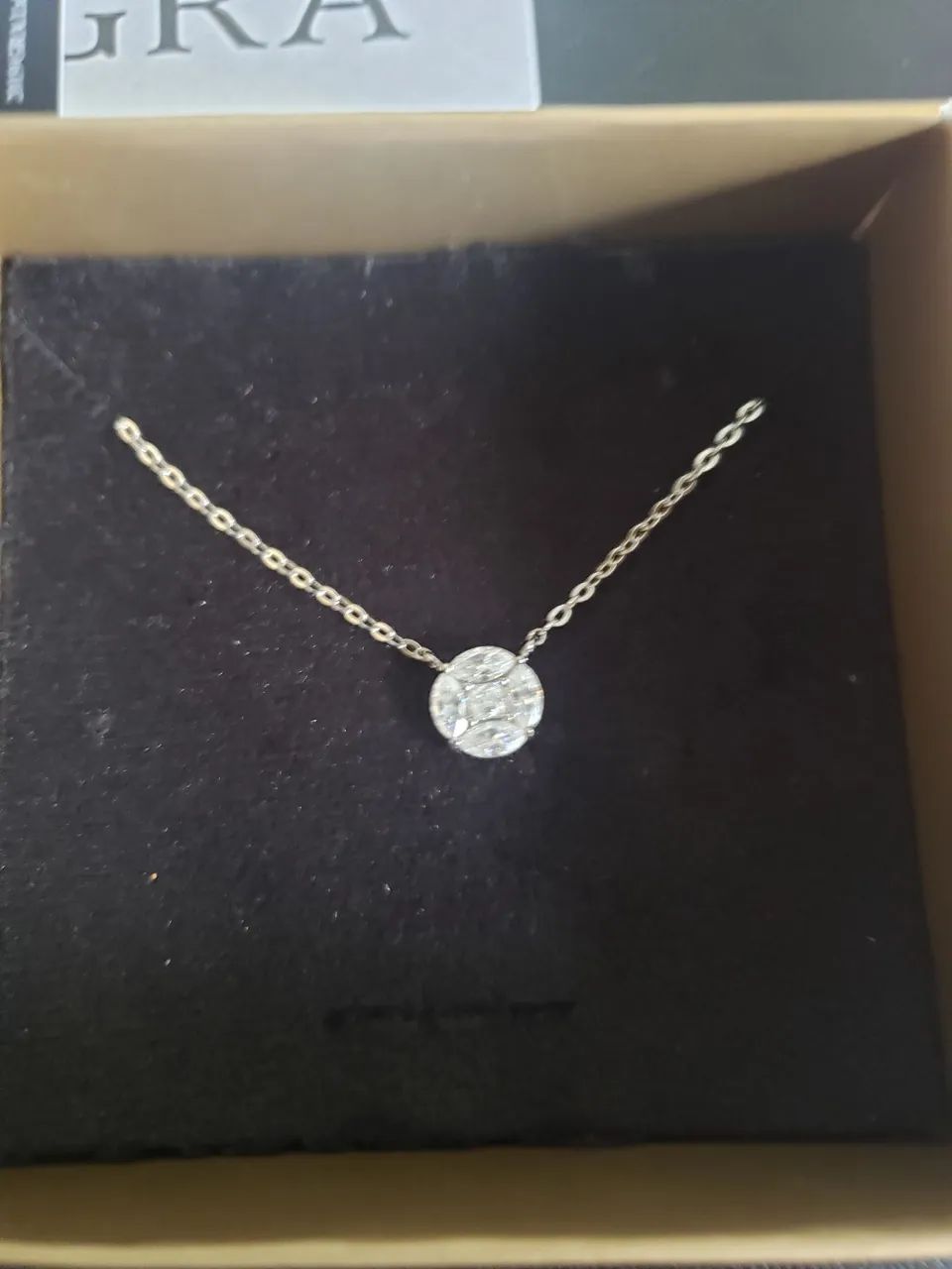 Colar prata 925 com moissanite - Foto 2