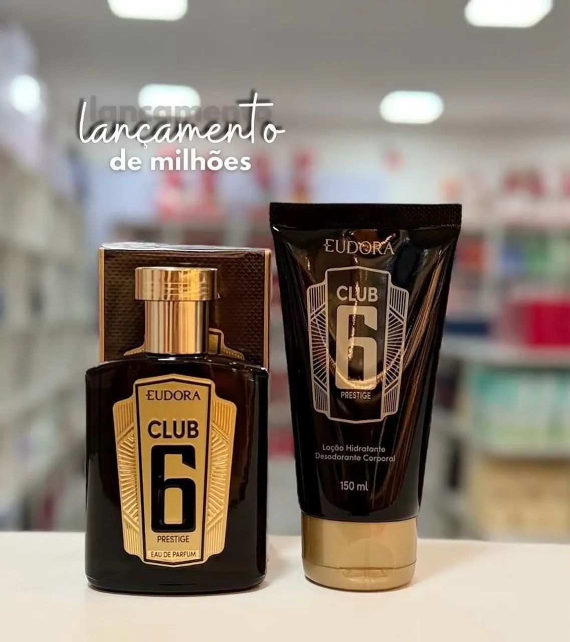 Kit de Presente Perfume e Hidratante Lançamento club 6 Eudora
