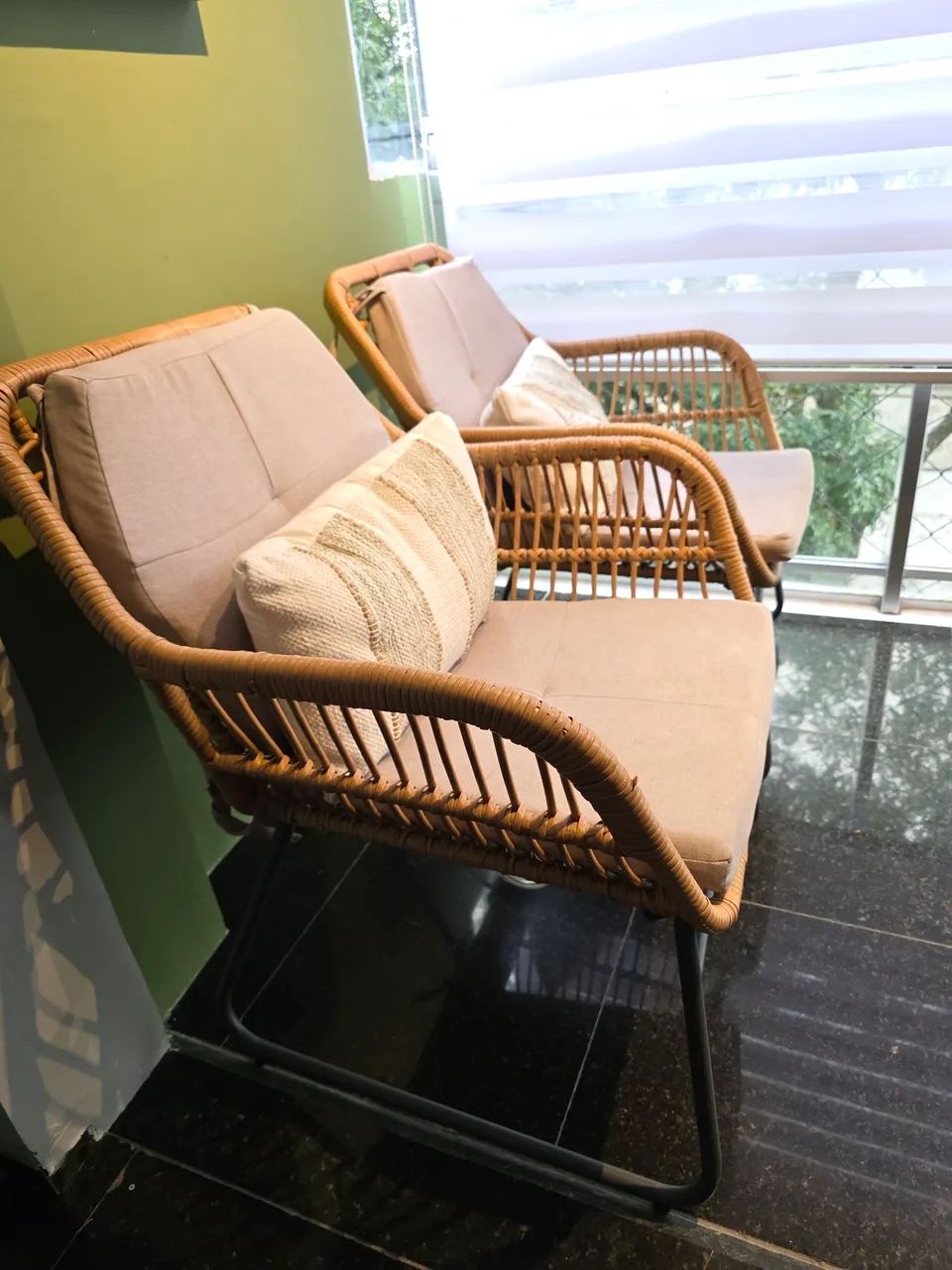 Conjunto varanda e jardim - 4 peças - sofá, cadeiras e centro  - Foto 4