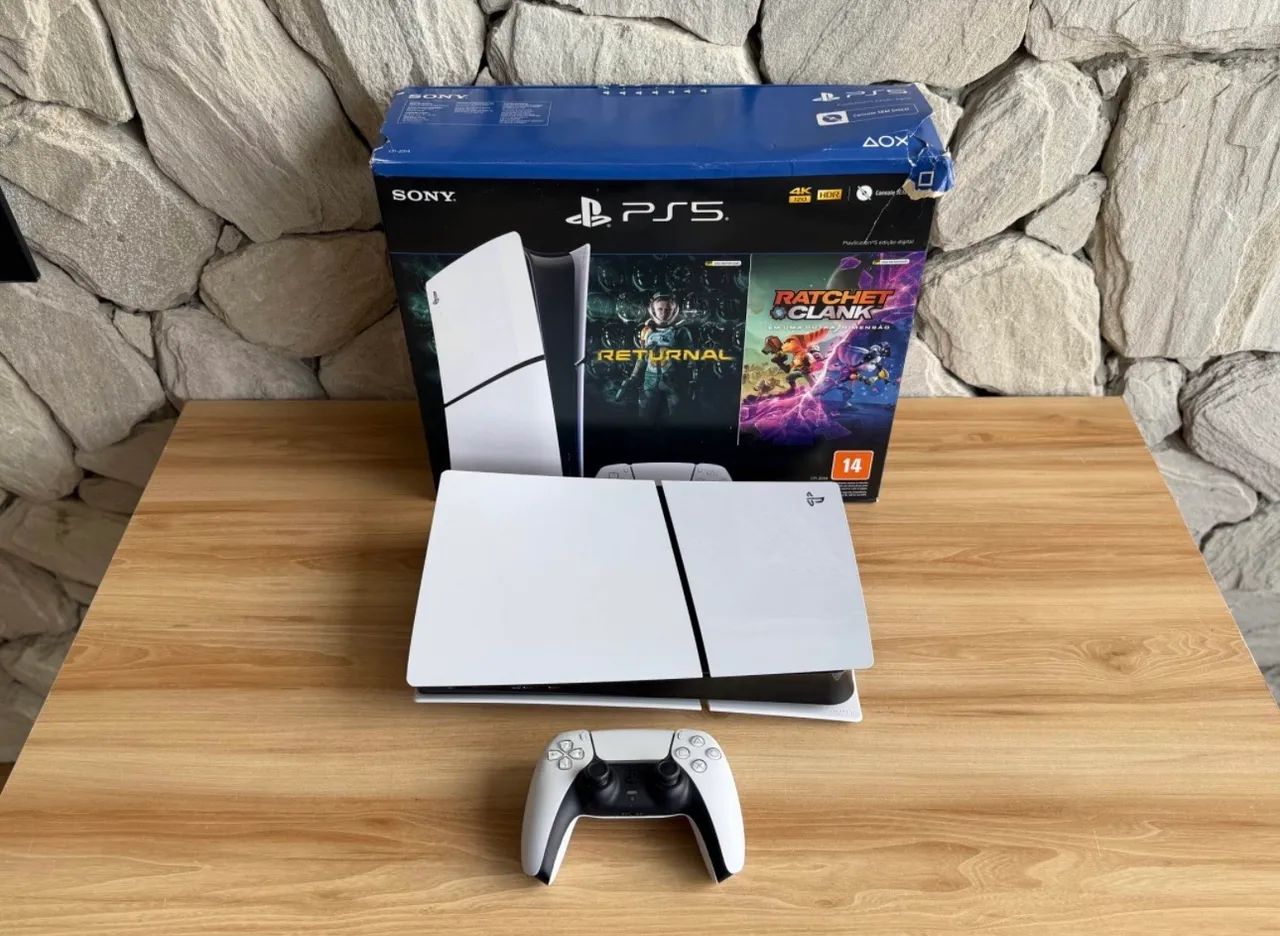 Vendo PS5 Slim 1TB Perfeito - Foto 2