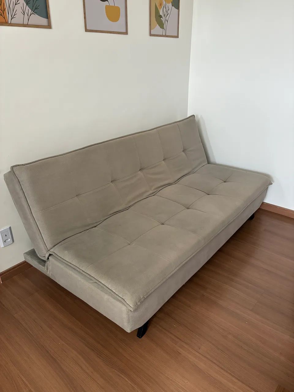 Sofá cama cinza claro - Foto 2