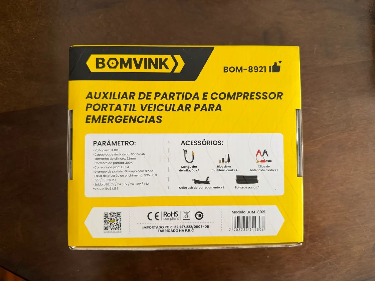 Auxiliar de Partida e Compressor Portátil Veicular para Emergências  - Foto 2