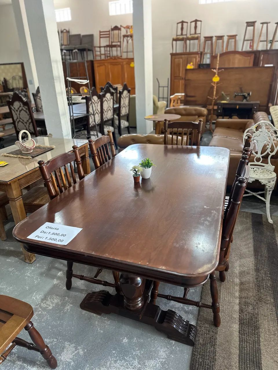 Mesa de Madeira com 6 cadeiras  - Foto 5