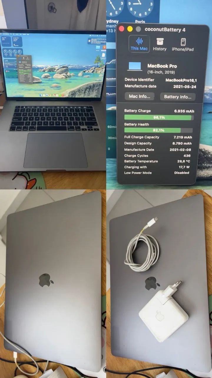 Macbook Pro 16` 2019 i7 16GB - 512GB Completo