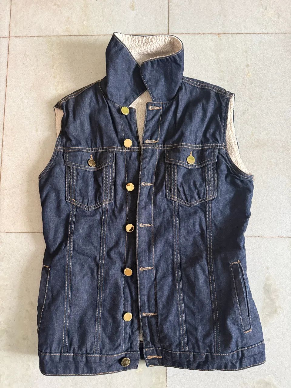 Colete Jeans forrado M