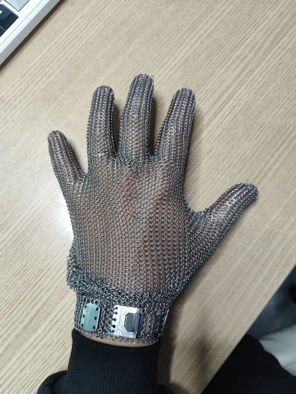 Luva de malha de aço Inox, para açougueiro - Foto 3