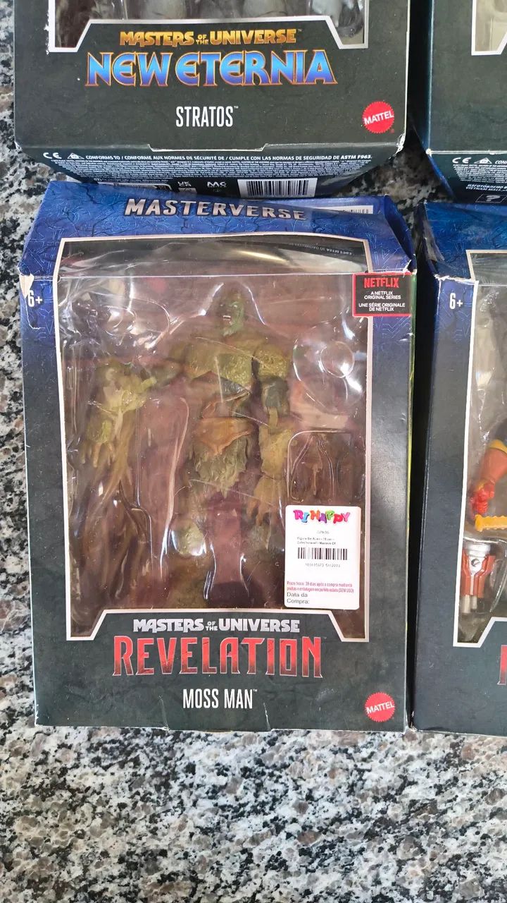 Bonecos Master of The Universe Stratos, Evil-Lyn, Moss-Man e