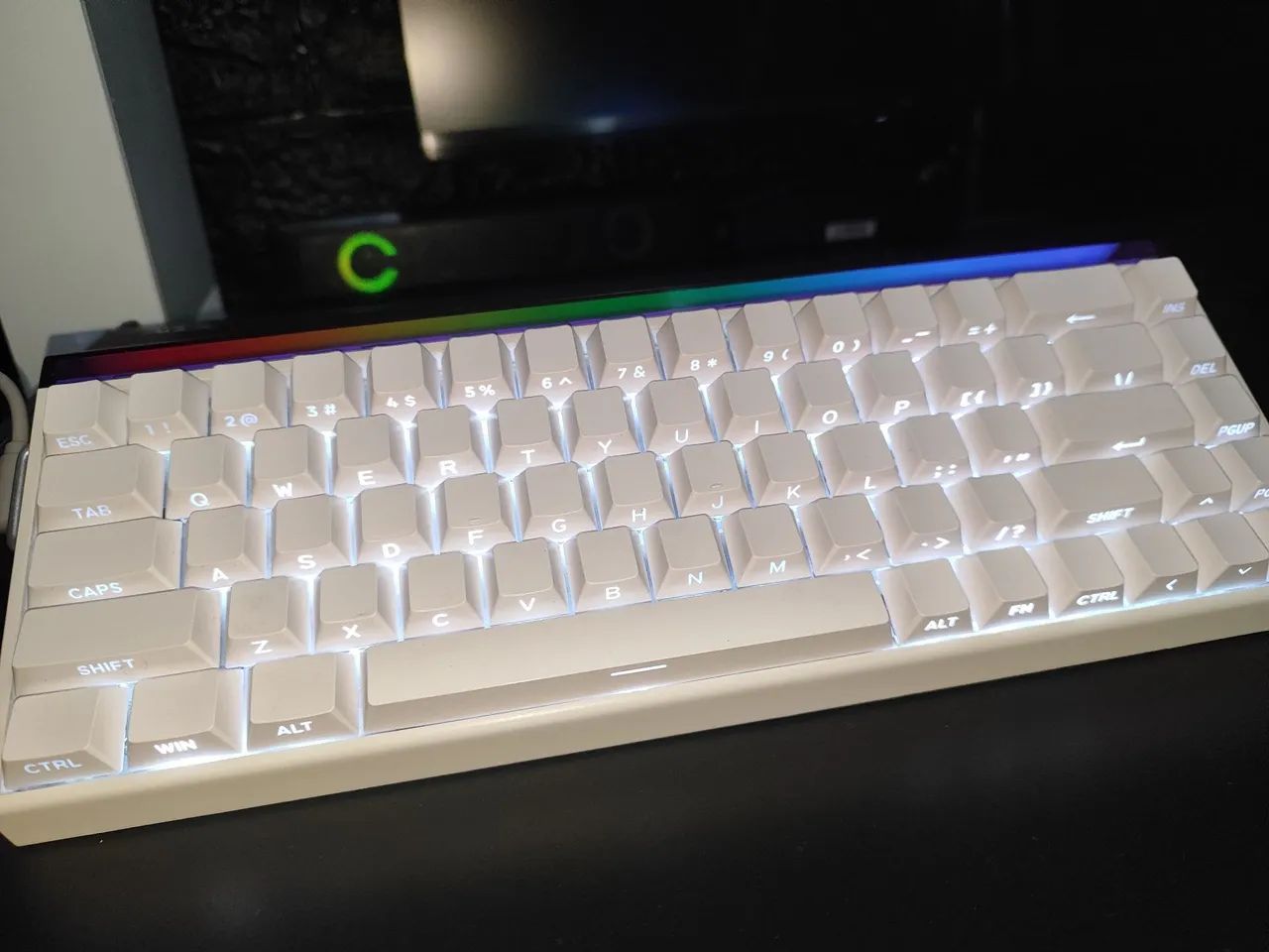 Teclado AULA Hero 68 HE Branco ? Hall Effect