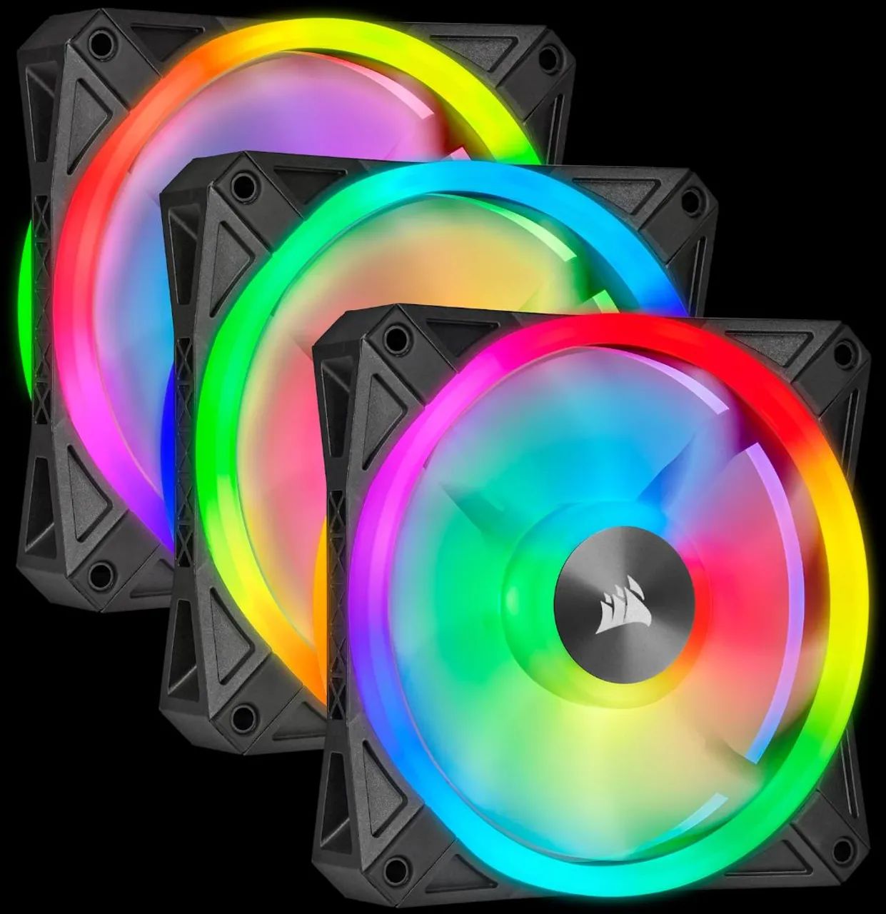 6x Fans Corsair QL120 + Controladora Commander