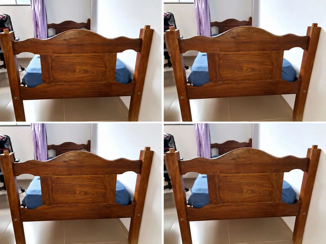 Vende-se cama de solteiro de madeira maciça  - Foto 5