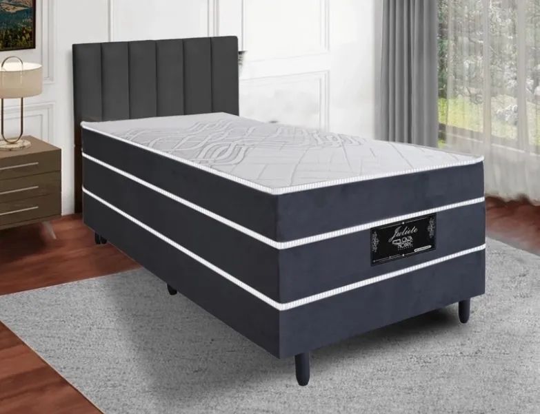 Cama box conjugada solteirão mola ensacada 