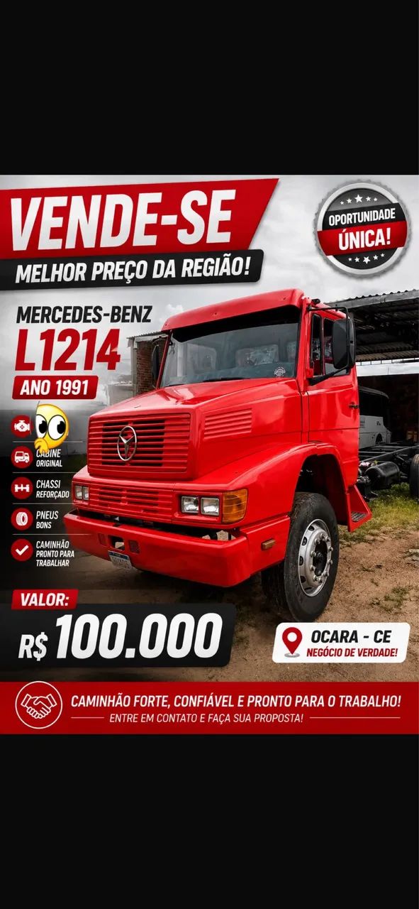 Vende-se caminhão no toco 
