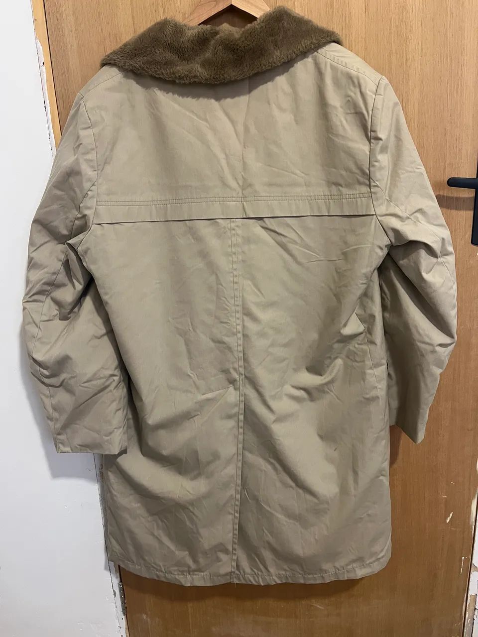 Casaco Parka Woolrich Bege com Pelo - Tamanho G - Foto 3