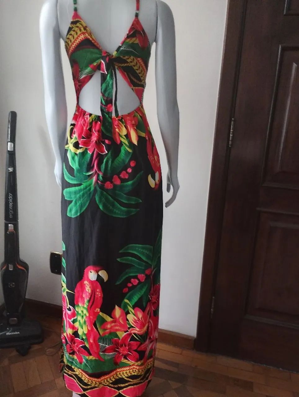 Vestido longo estampado tecido viscose - Foto 5