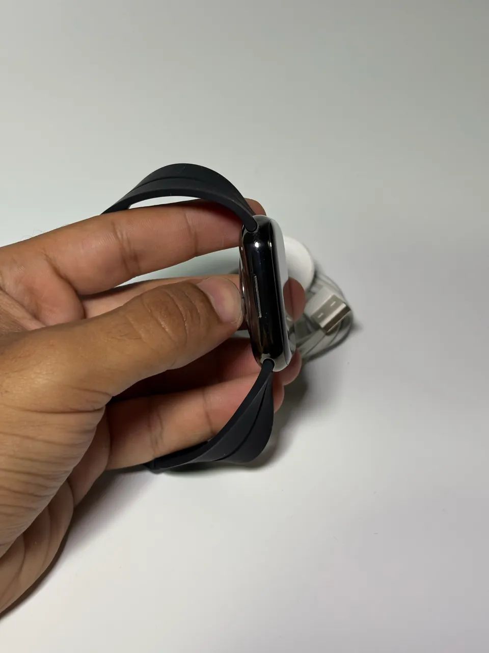 Apple Watch Série 7 45mm Aço inoxidável  - Foto 5