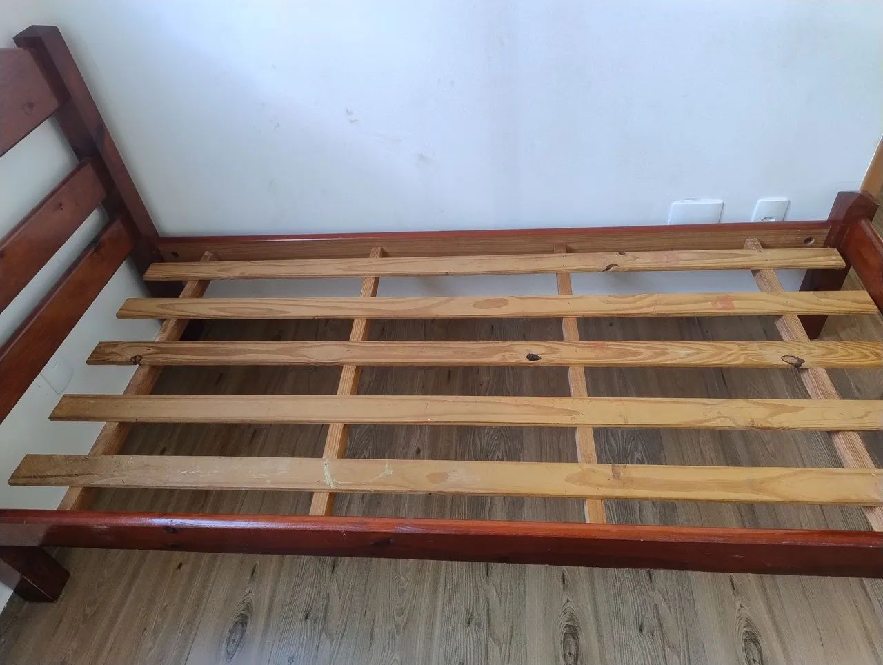 Cama de madeira maciça do solteiro - Foto 3