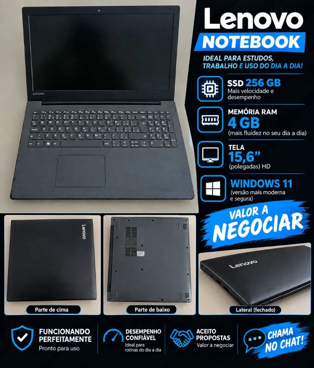 Notebook Lenovo IDEAPAD 330-15IGM 15.6 (USADO)