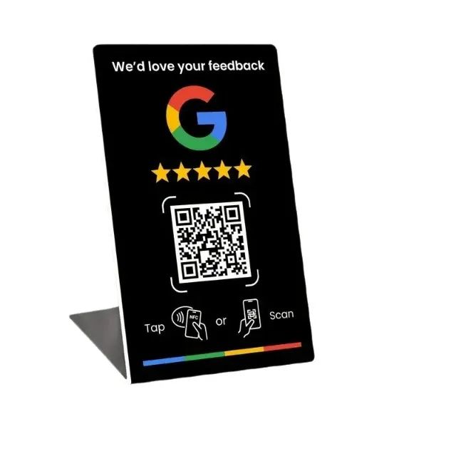 Plaquinha de Avaliação Google com NFC e QR Code - Acrílico - Foto 2