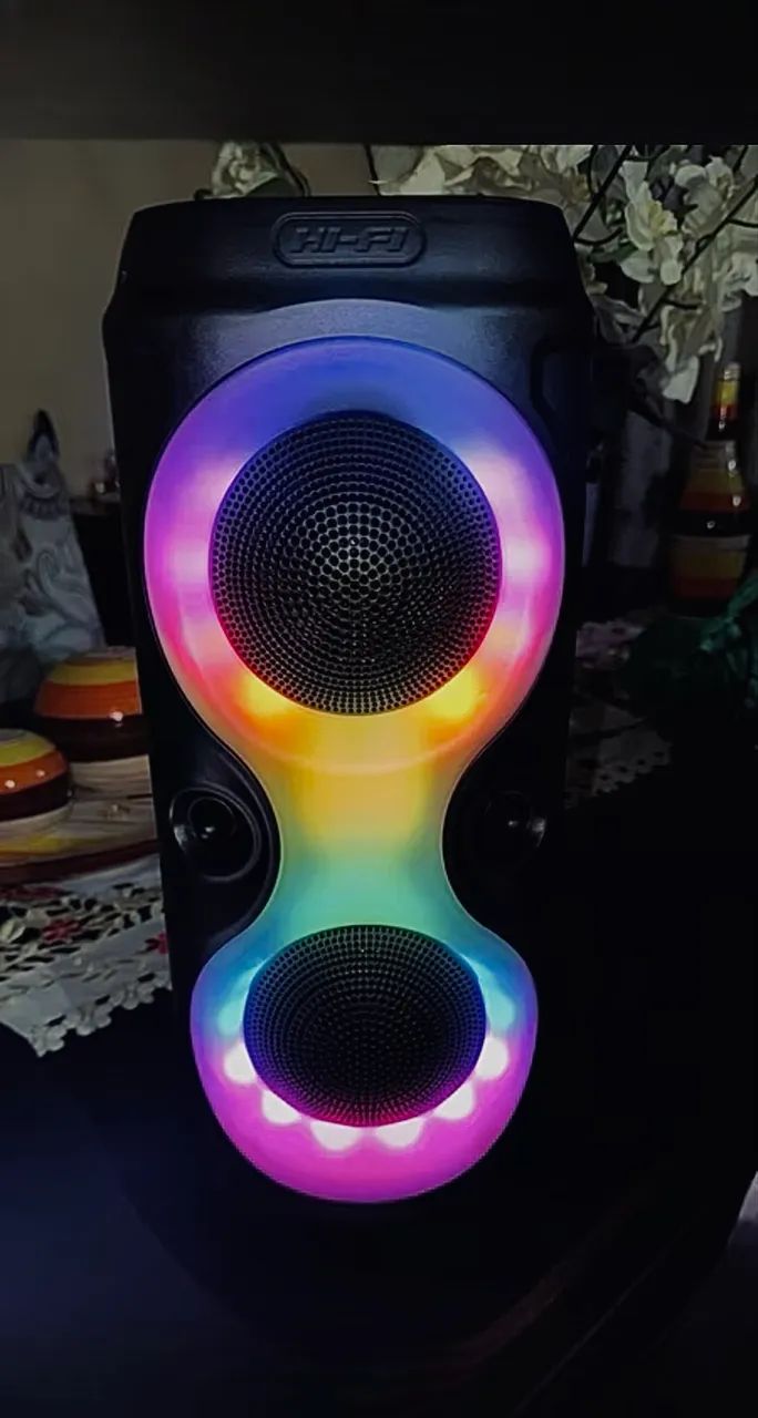 Caixa de som Bluetooth Portátil Com Led