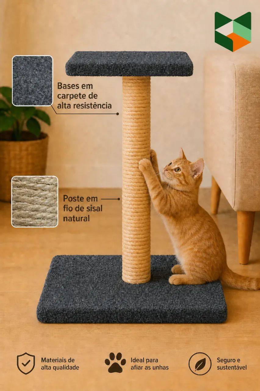 Arranhador para gatos - Torre com Carpete resistente? - Foto 3