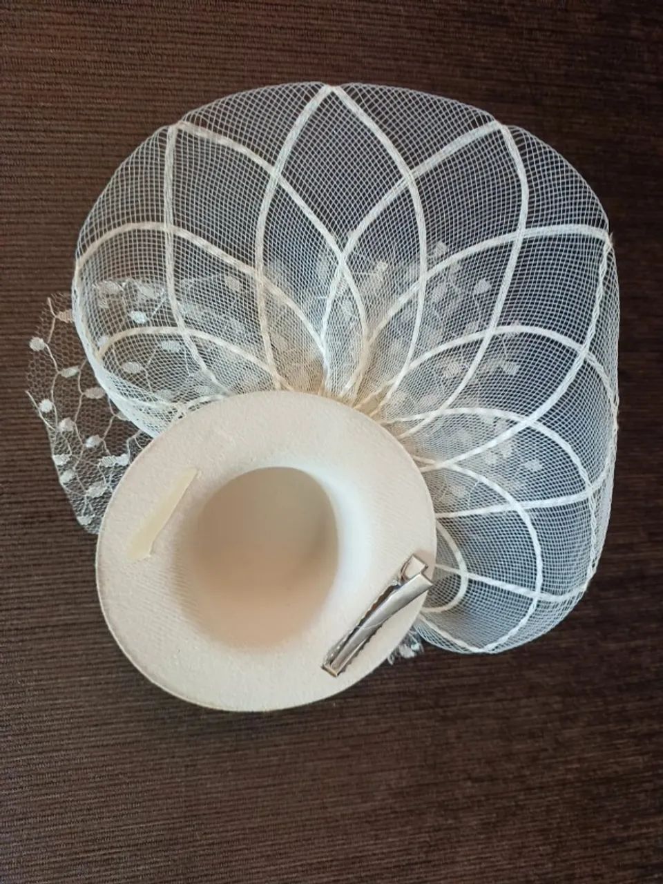 chapéu fascinator casquete daminha de honra - Foto 3