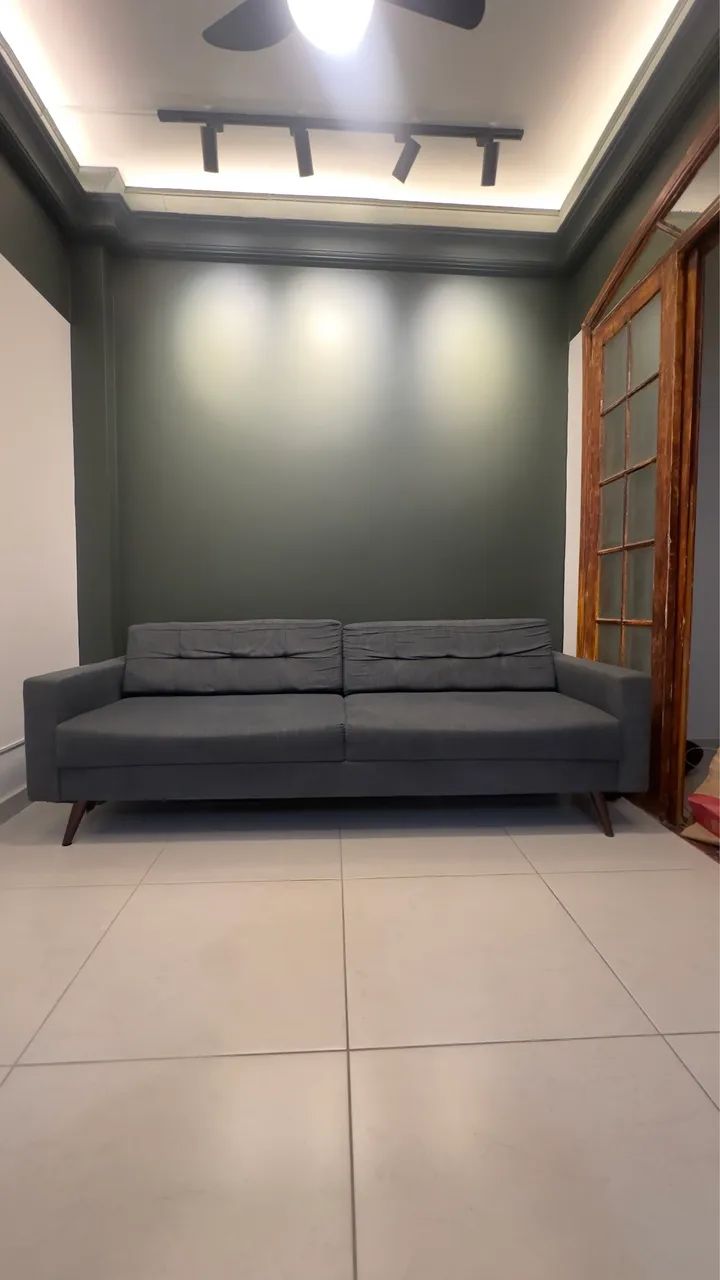 Sofá Living 4 Lugares - Cinza Chumbo | 2,10m