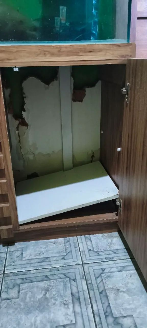Vendo aquário usado de 200L (100x40x50) com móvel - Não entrego - Foto 4