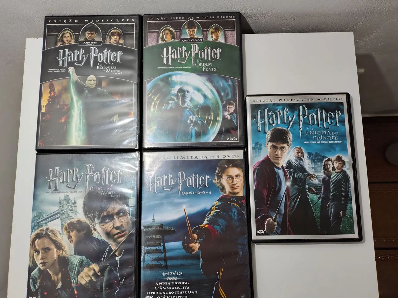 5 Dvd original Harry Potter sem detalhes 