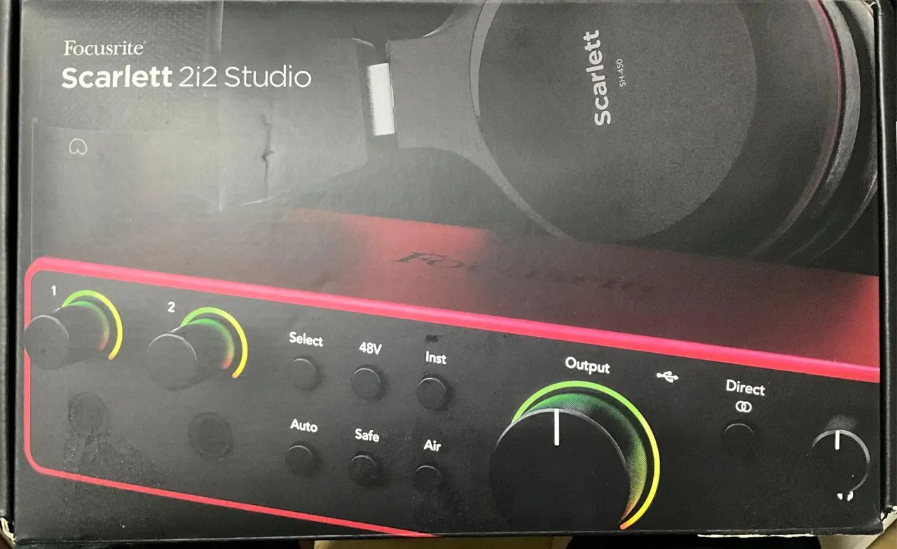 Kit Interface Audio Focusrite Scarlett 2i2 Studio 4th Gen Cor Vermelho - Foto 2