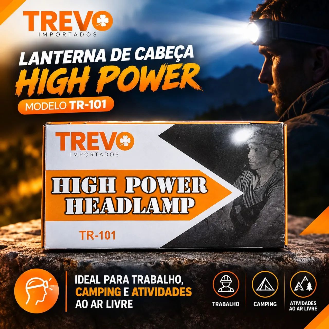 Lanterna de Cabeça LED High Power TR-101 - Nova